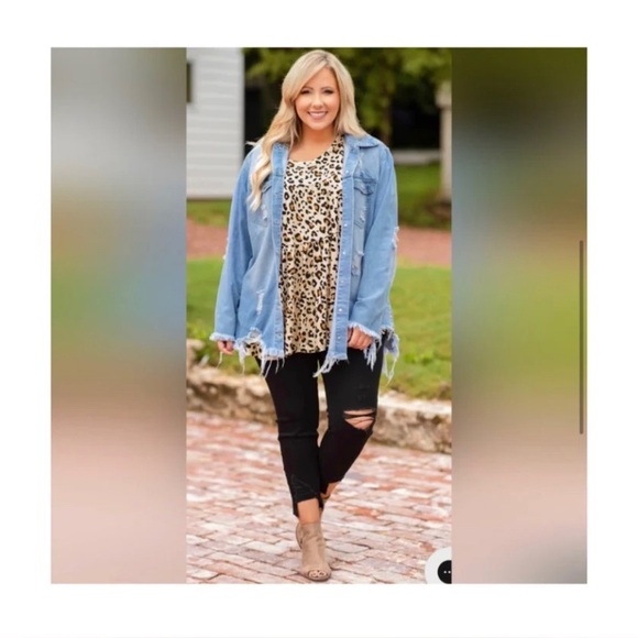 CHIC SOUL Distressed Jean Jacket - Picture 1 of 8